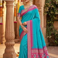 Rich Jacquard Silk Saree with Blouse Piece for Sophisticated Ethnic Style | DOF-BEAGAUM BEAUTY-3