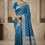 Handcrafted Jacquard Silk Saree With Blouse Piece | RIK-LAXMI