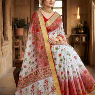 Printed Cotton Saree with Without Blouse for Premium Ethnic and Traditional Wear | MSS-SHIV SALINI COTTON