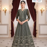 Designer Georgette Gown for Women | KTX-4131-L