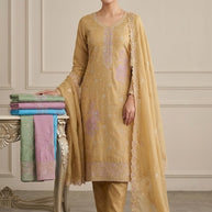 Elegant Roman Silk Unstitched Dress Material | VAA-CLIMAX