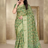 Fashionable Printed Saree with Blouse Piece for Festive Collection | VER-NEELAM-43545