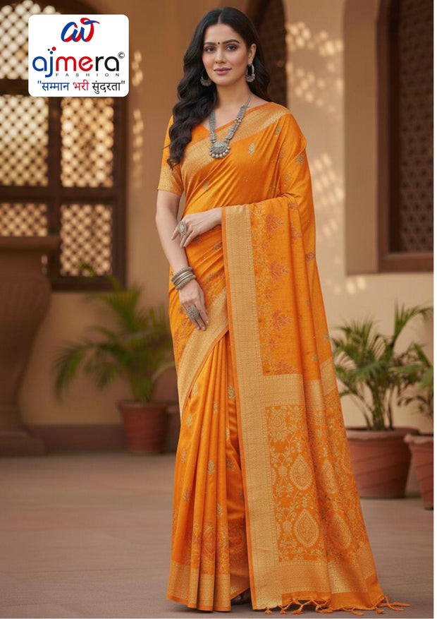 Weightless Print Loose Saree with Blouse for Premium Ethnic and Traditional Wear | CAS-UMANG