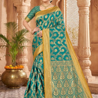 Trendy Jacquard Silk Saree With Blouse Piece | DBU-BANARASI SILK VOL-1