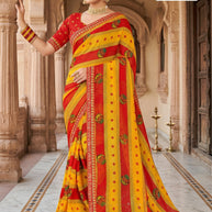 Dyed Matching Saree Manufacturer with Blouse Piece for Premium Ethnic and Traditional Wear | RAL-BANDHEJ