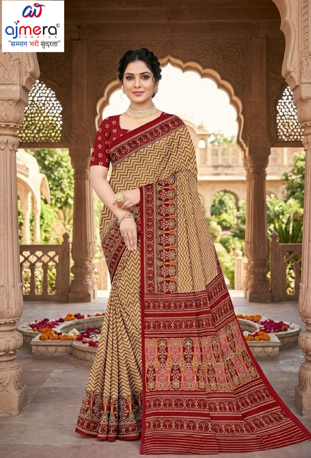 Trendy Printed Saree with Blouse Piece for Women’s Ethnic Wardrobe | PUS-DREAM GIRL-513