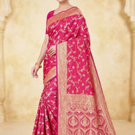 Elegant Jacquard Silk Saree with Designer Blouse Piece for Festive Elegance | DBU-CHOLI DAMAN VOL-2