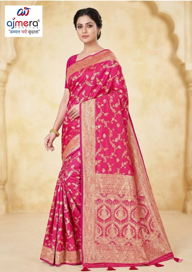 Elegant Jacquard Silk Saree with Designer Blouse Piece for Festive Elegance | DBU-CHOLI DAMAN VOL-2