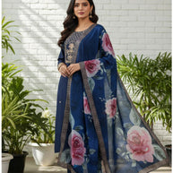 Designer Kurti Pant Dupatta Set for Women | ATT-MS SET 03