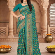 Sharmili Print Loose Saree with Blouse for Premium Ethnic and Traditional Wear | TTS-SAHELI