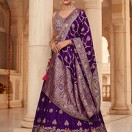 Best Mineral Chiffon Jari Weaving Work Manufacturer in India | VPF-3154