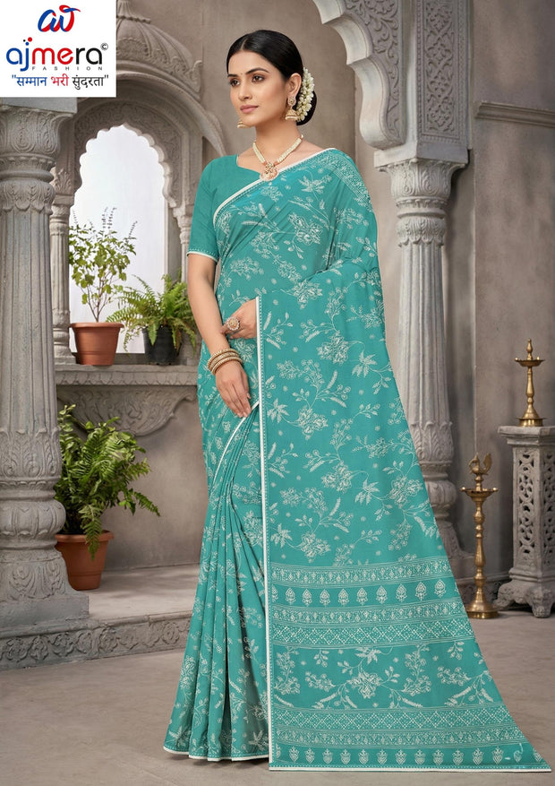 Trendy Printed Saree with Blouse Piece for Women’s Ethnic Wardrobe  | GLC-ANGEL