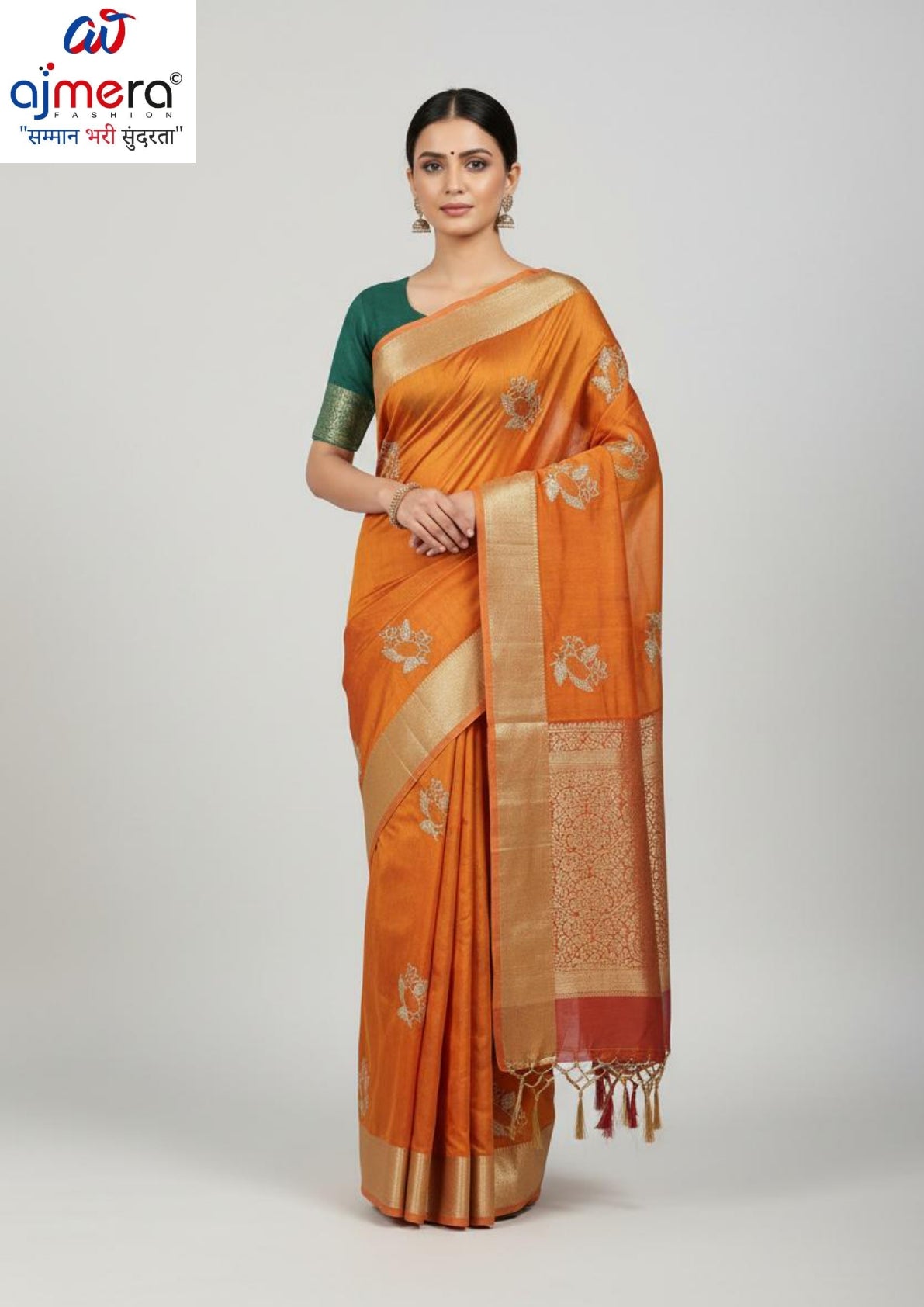 Luxury Jacquard Silk Saree with Blouse Piece for Wedding & Party Wear | SBV-HD-1019