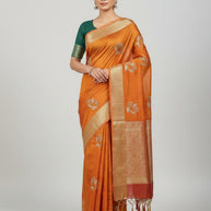 Luxury Jacquard Silk Saree with Blouse Piece for Wedding & Party Wear | SBV-HD-1019