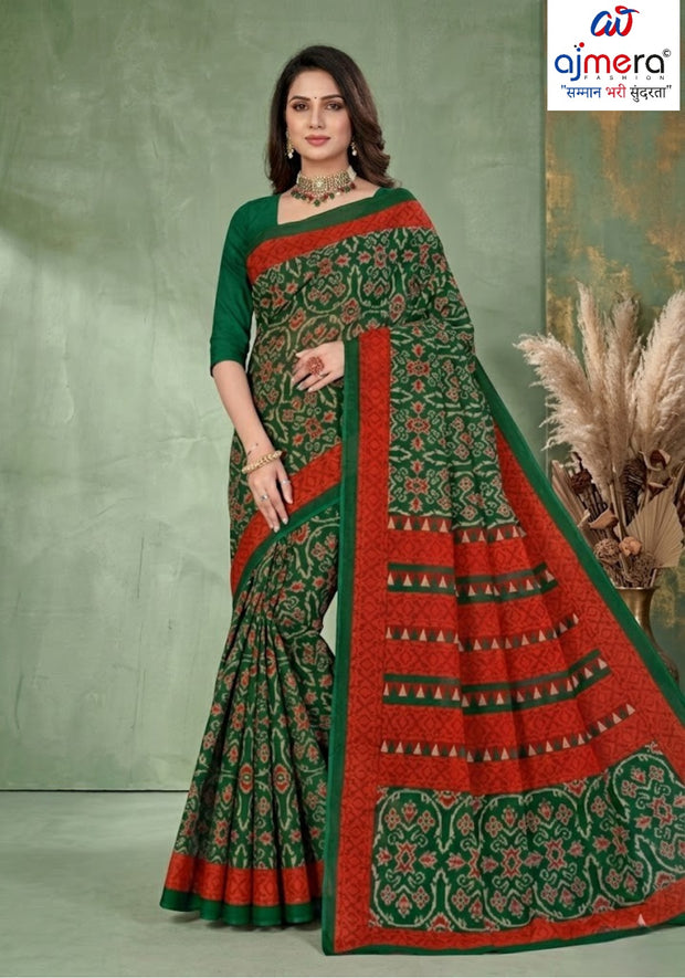 Premium Cotton Saree with Blouse Piece for Premium Ethnic and Traditional Wear | TLS-CHITRALEKHA WITH BP
