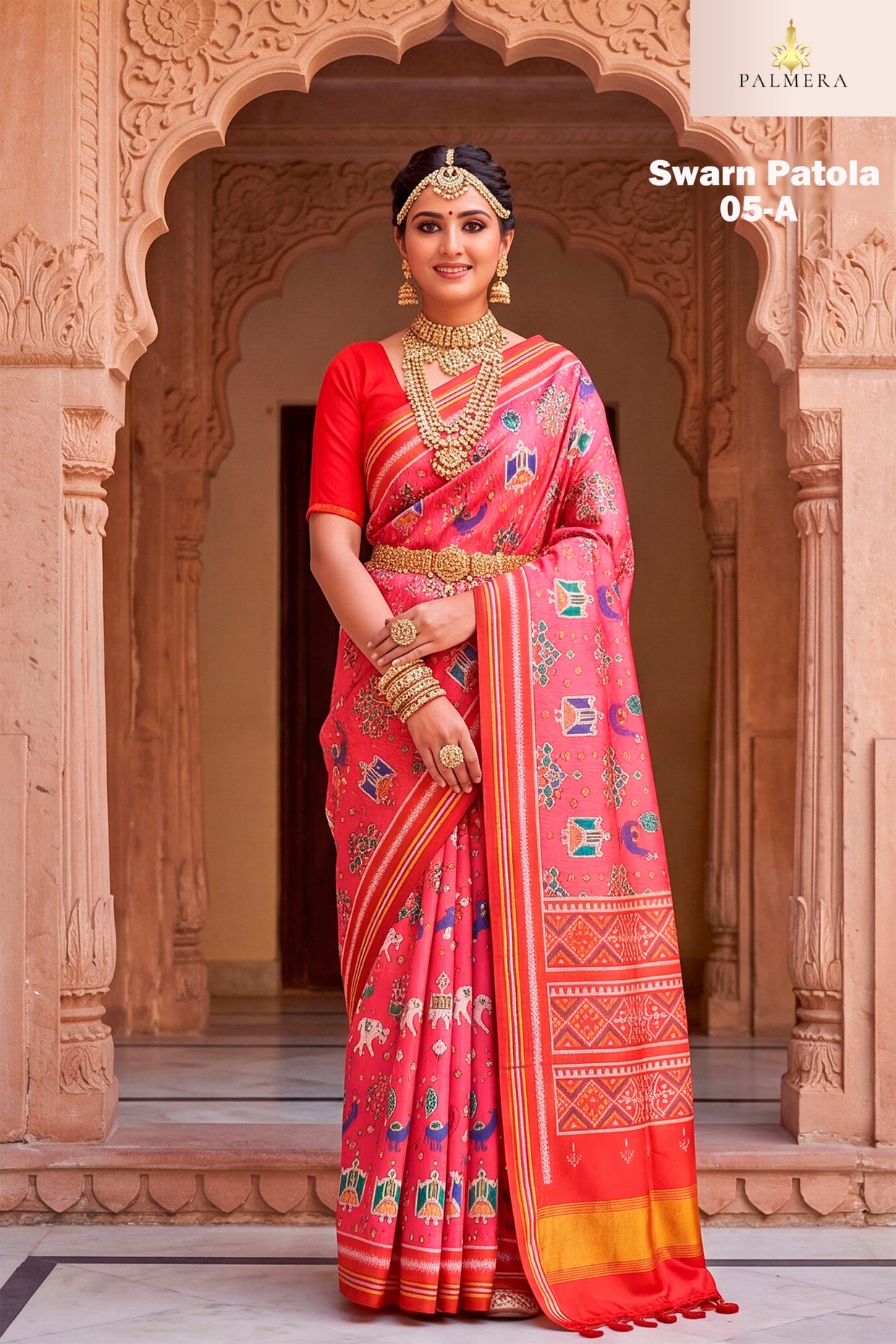 Palmera Saree Wholesaler and Palmera Saree Supplier | ALL-SWARN PATOLA-05