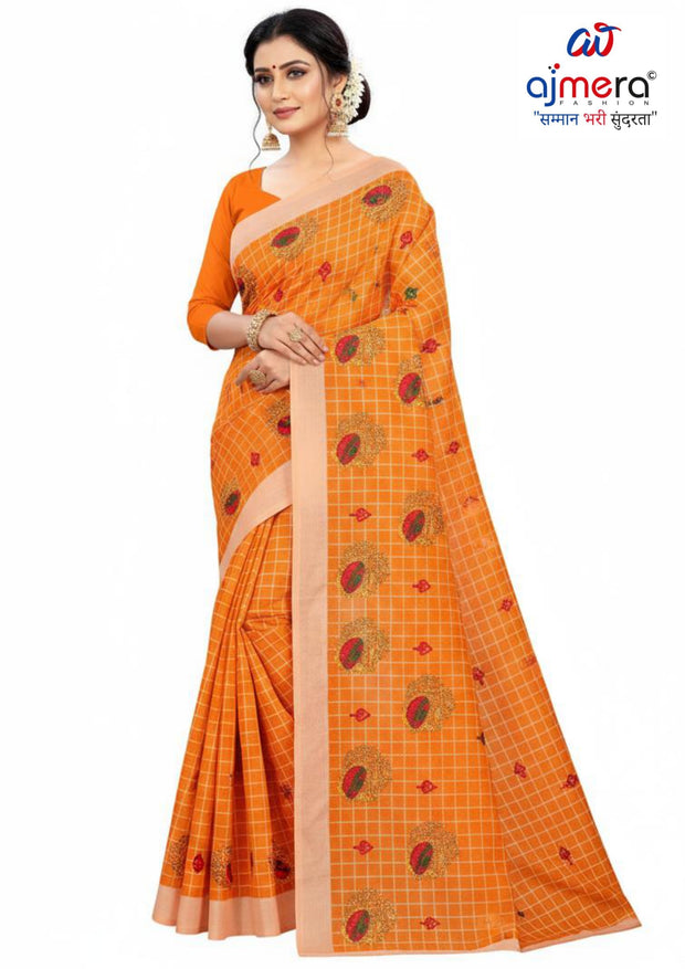 Wholesale Cotton Saree with Without Blouse for Premium Ethnic and Traditional Wear | PJA-PRIYANKA
