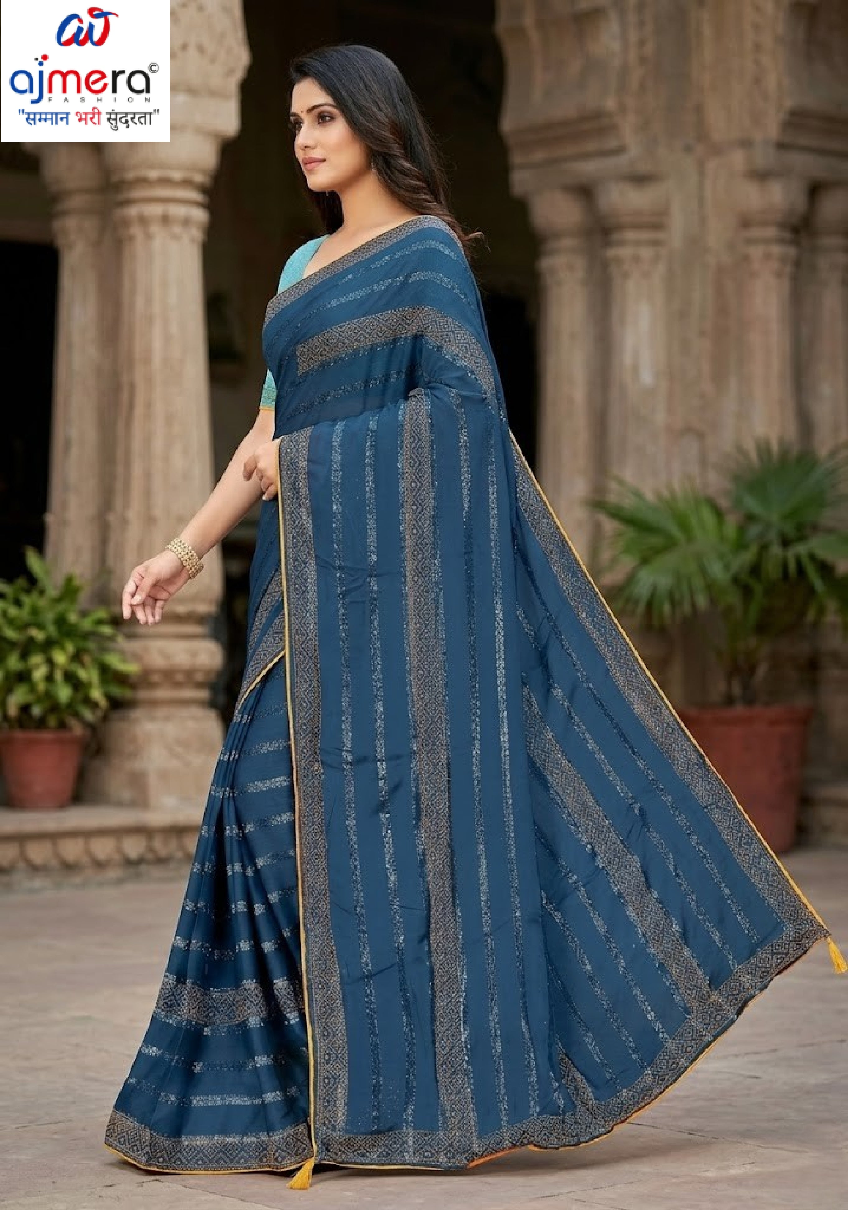 Fancy Dyed Matching Saree with Blouse Piece for Premium Ethnic and Traditional Wear | RAL-JUGNU