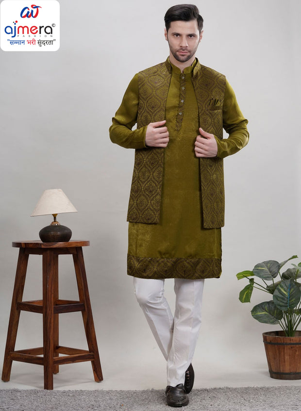 Premium Men's Kurta & Payjama for Wedding & Festive Wear | SNA-MKP12713