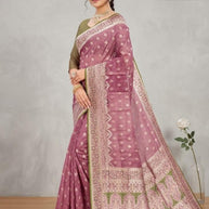 Classic Jacquard Silk Saree with Blouse Piece for Elegant Traditional Look | VML-DOSTY