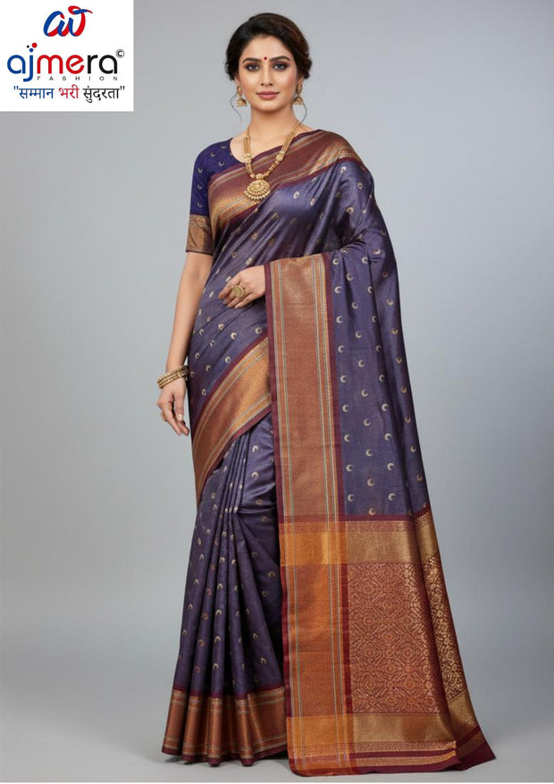 Premium Jacquard Silk Saree with Matching Blouse Piece for Ethnic Celebrations | WON-REWA TISSUE