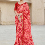 Elegant Printed Saree with Designer Blouse Piece for Festive Wear  | JS-NIKITA-2