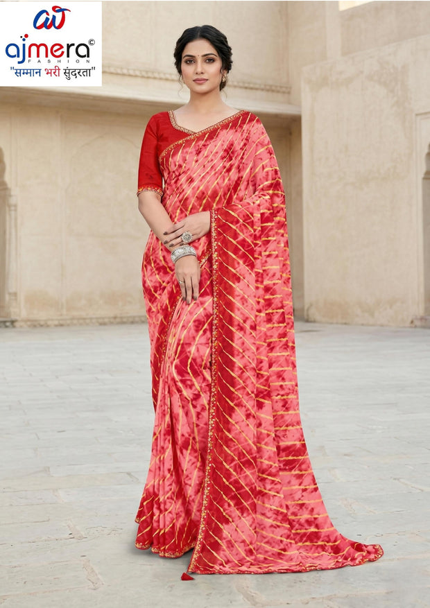 Elegant Printed Saree with Designer Blouse Piece for Festive Wear  | JS-NIKITA-2