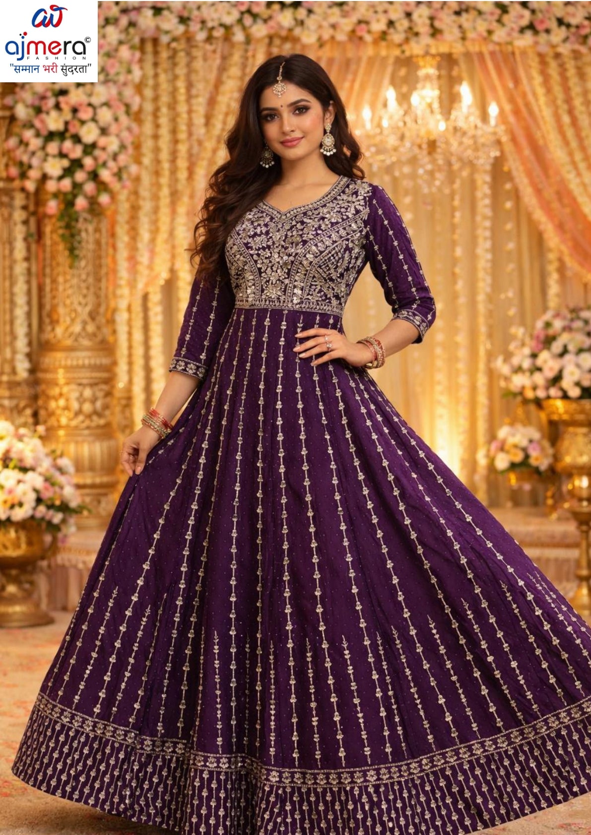 Elegant Georgette Designer Party Wear Gown for Women | KTX-4693-XL