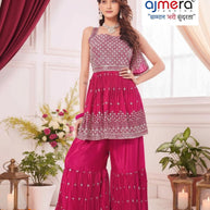 Elegant Georgette Designer Party Wear Gown for Women | SHP-ADDA-111