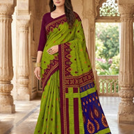 Fancy Cotton Saree with Without Blouse for Premium Ethnic and Traditional Wear | DS-5G