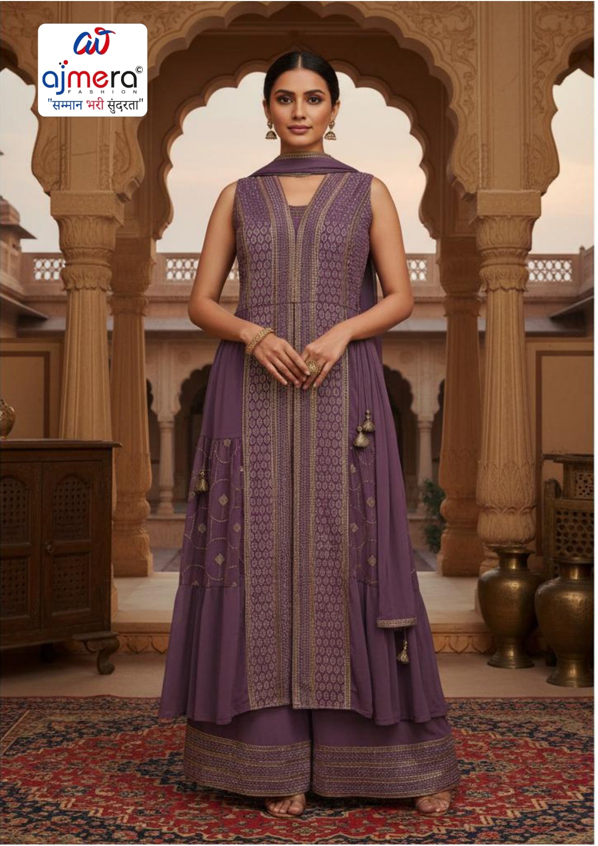 Elegant Georgette Designer Party Wear Gown for Women | SHP-HEER