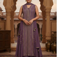 Elegant Georgette Designer Party Wear Gown for Women | SHP-HEER