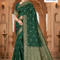 Stylish Rapier Silk Matching Saree With Blouse Piece | MCB-MESSI