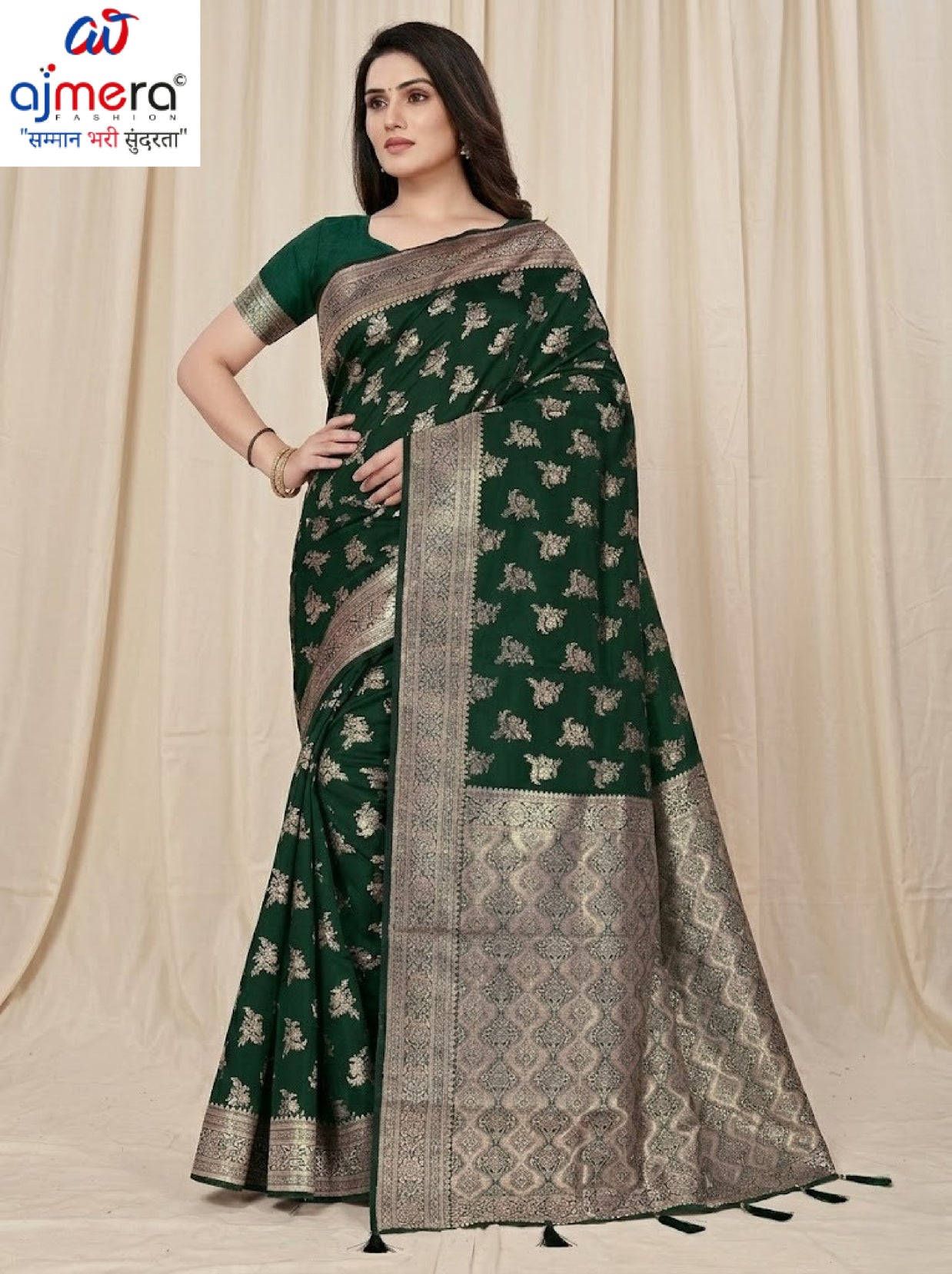 Stylish Jacquard Silk Saree with Blouse Piece for Festive Collection | TUL-HANSJODA SILK VOL-47