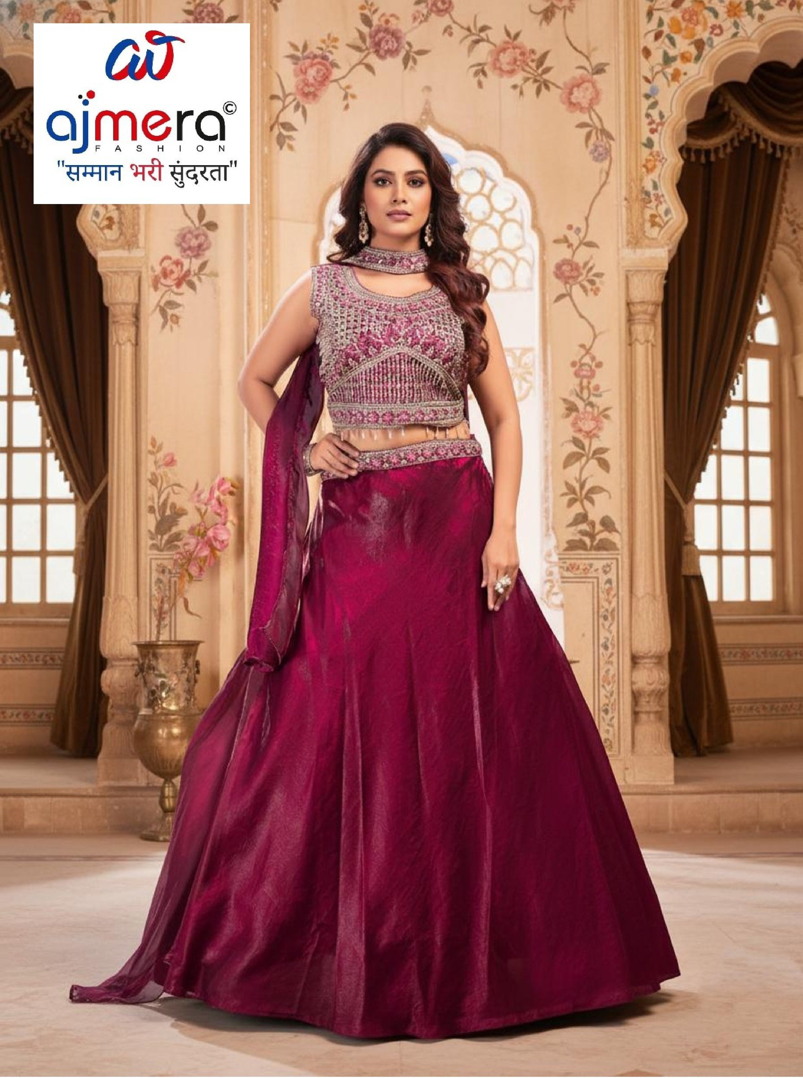 Elegant Fandy Designer Crop Top Style Party Wear Gown for Women | KTX-59 CROPTOP