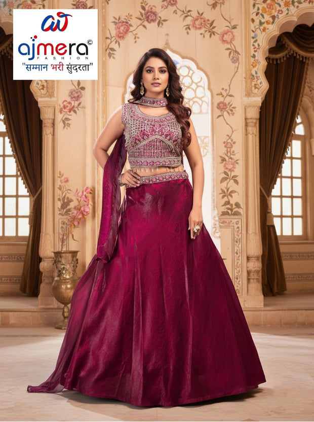 Elegant Fandy Designer Crop Top Style Party Wear Gown for Women | KTX-59 CROPTOP