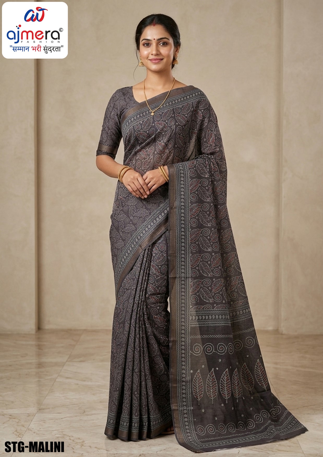 Digital Printed Saree with Blouse Piece for Premium Ethnic and Traditional Wear | STG-MALINI