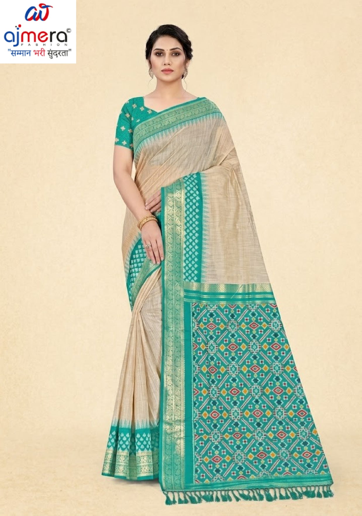Graceful Jacquard Silk Saree with Blouse Piece for Timeless Ethnic Fashion | TUL-AARTI RIDHIMA COTTON