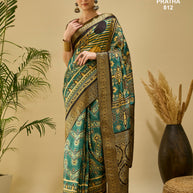 Ajrak Pratha Dolla Viscose Saree with Blouse for Premium Ethnic Occasion Wear | ALL-AJRAK PRATHA-812