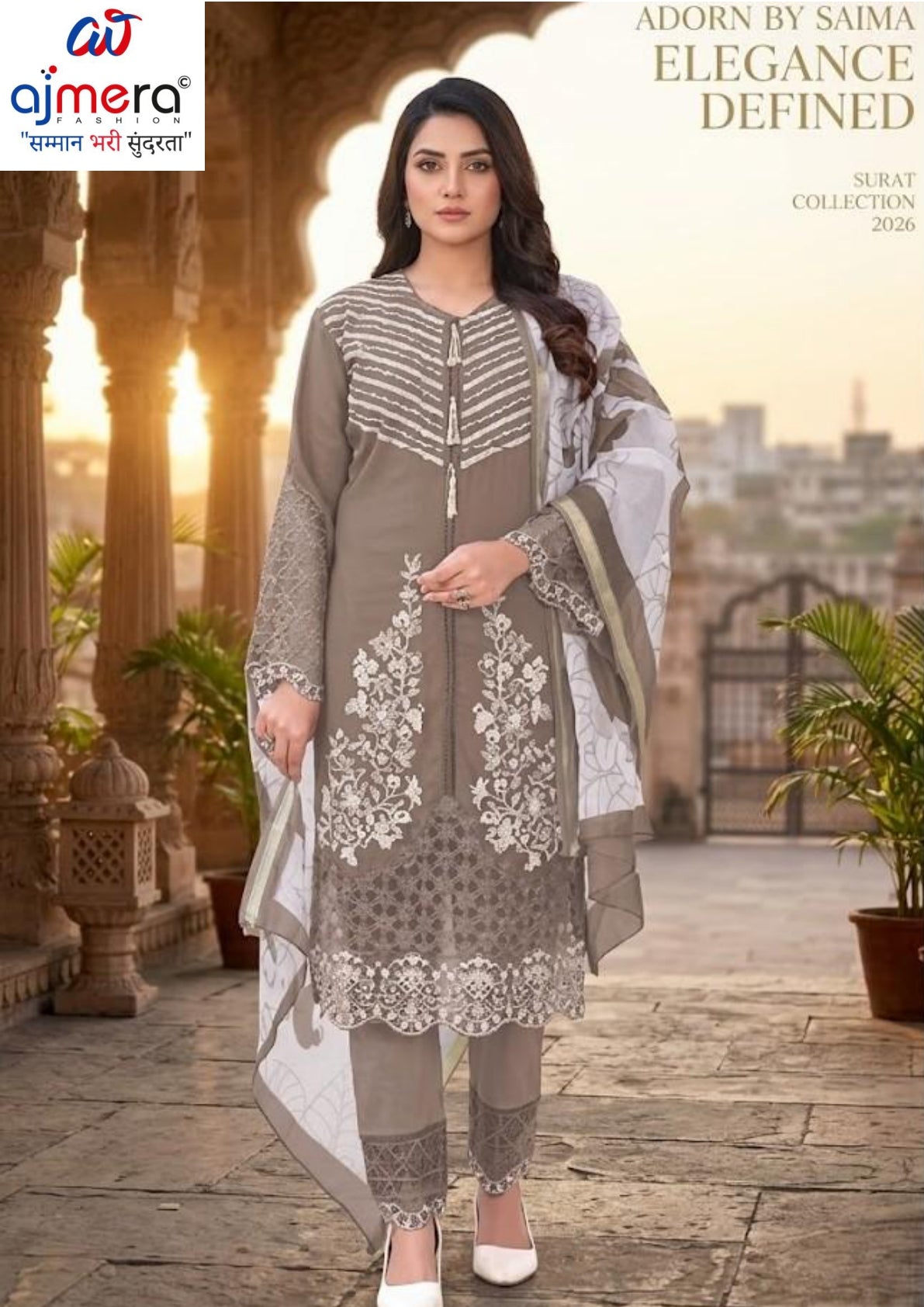 Designer Georgette Stitched Suit | FID-5191