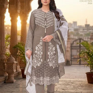 Designer Georgette Stitched Suit | FID-5191