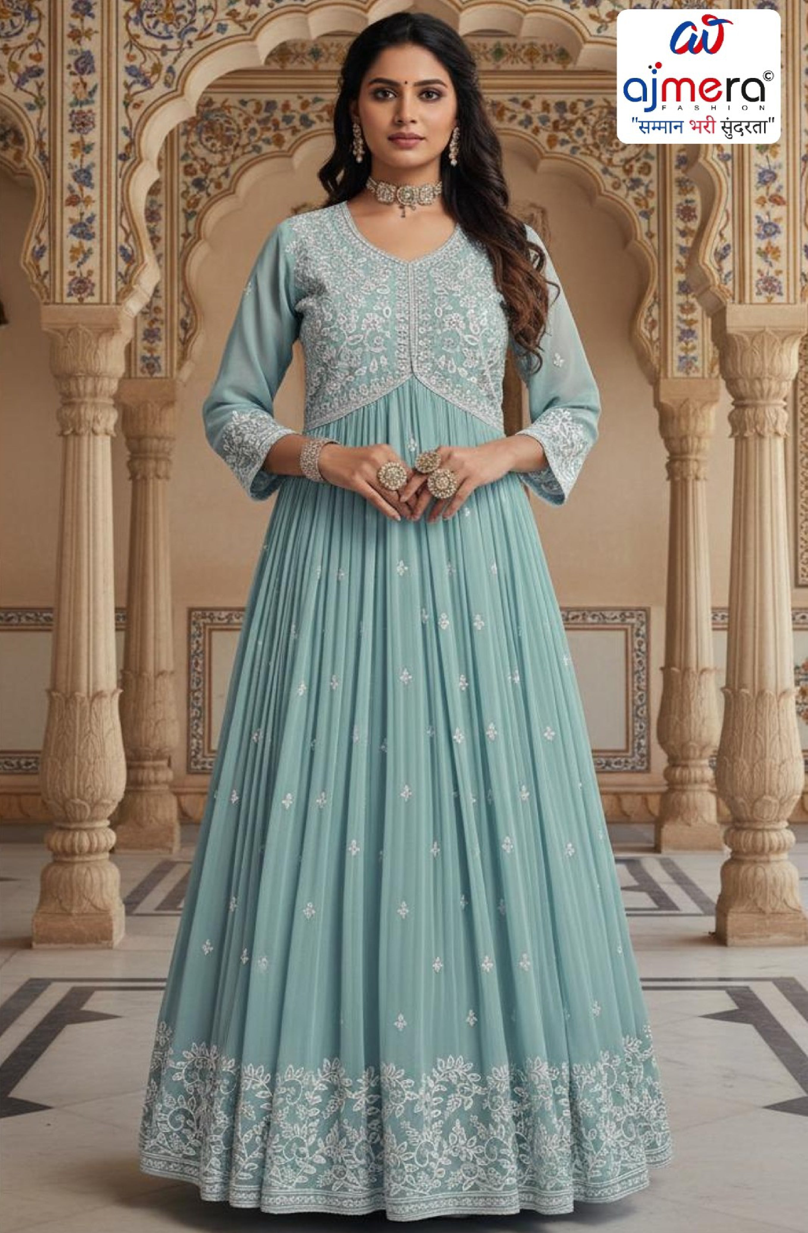 Designer Georgette Gown for Women | SHP-JASMIN-107