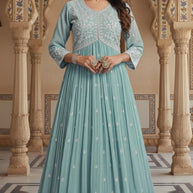 Designer Georgette Gown for Women | SHP-JASMIN-107