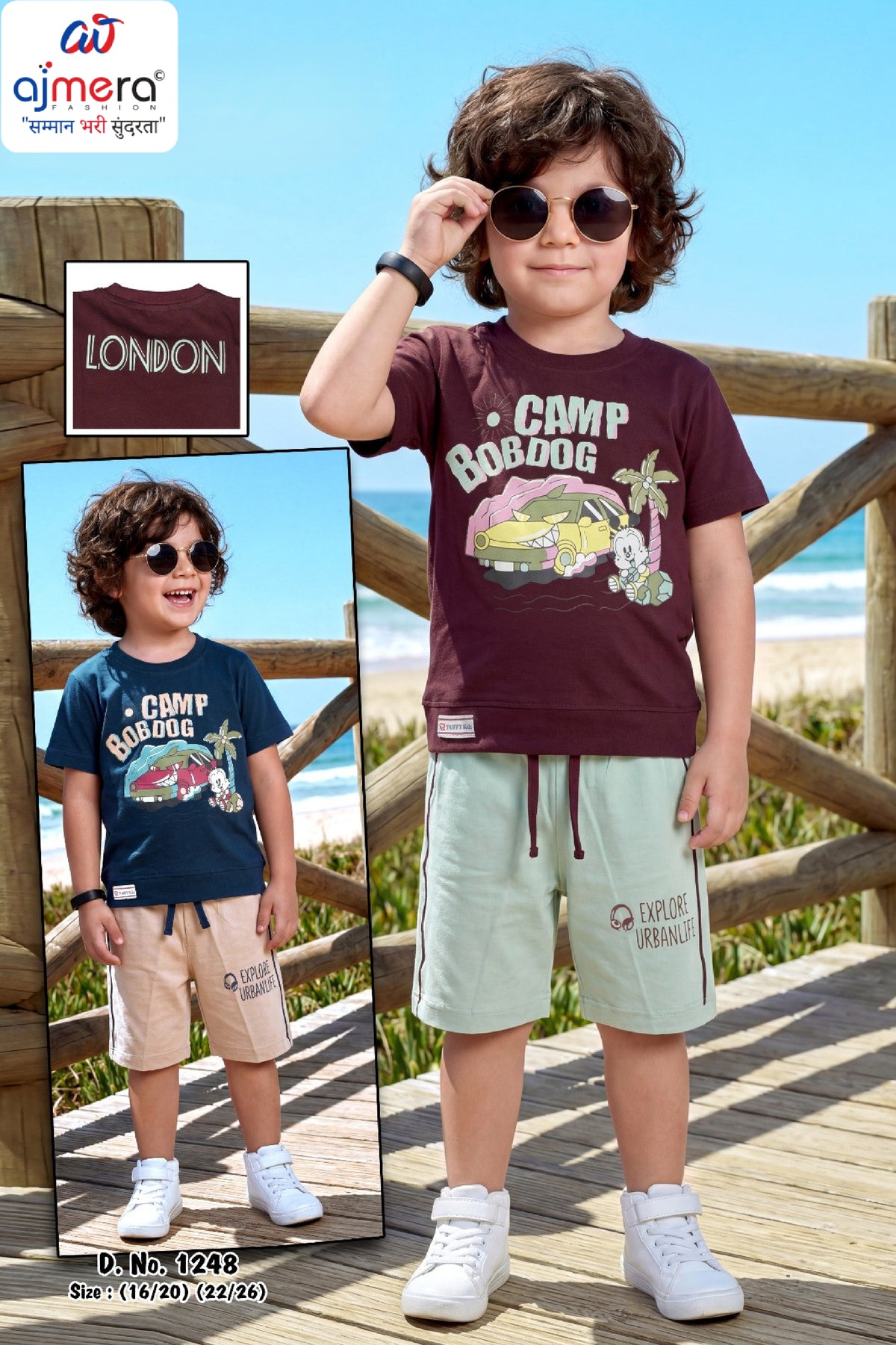 Wholesale Boys Cotton T-Shirt & Pant Set | RMC-1248-22X26