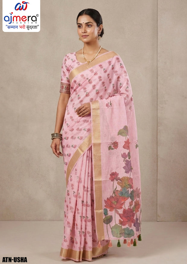 Luxury Craft Jacquard Silk Saree With Blouse Piece | ATN-USHA