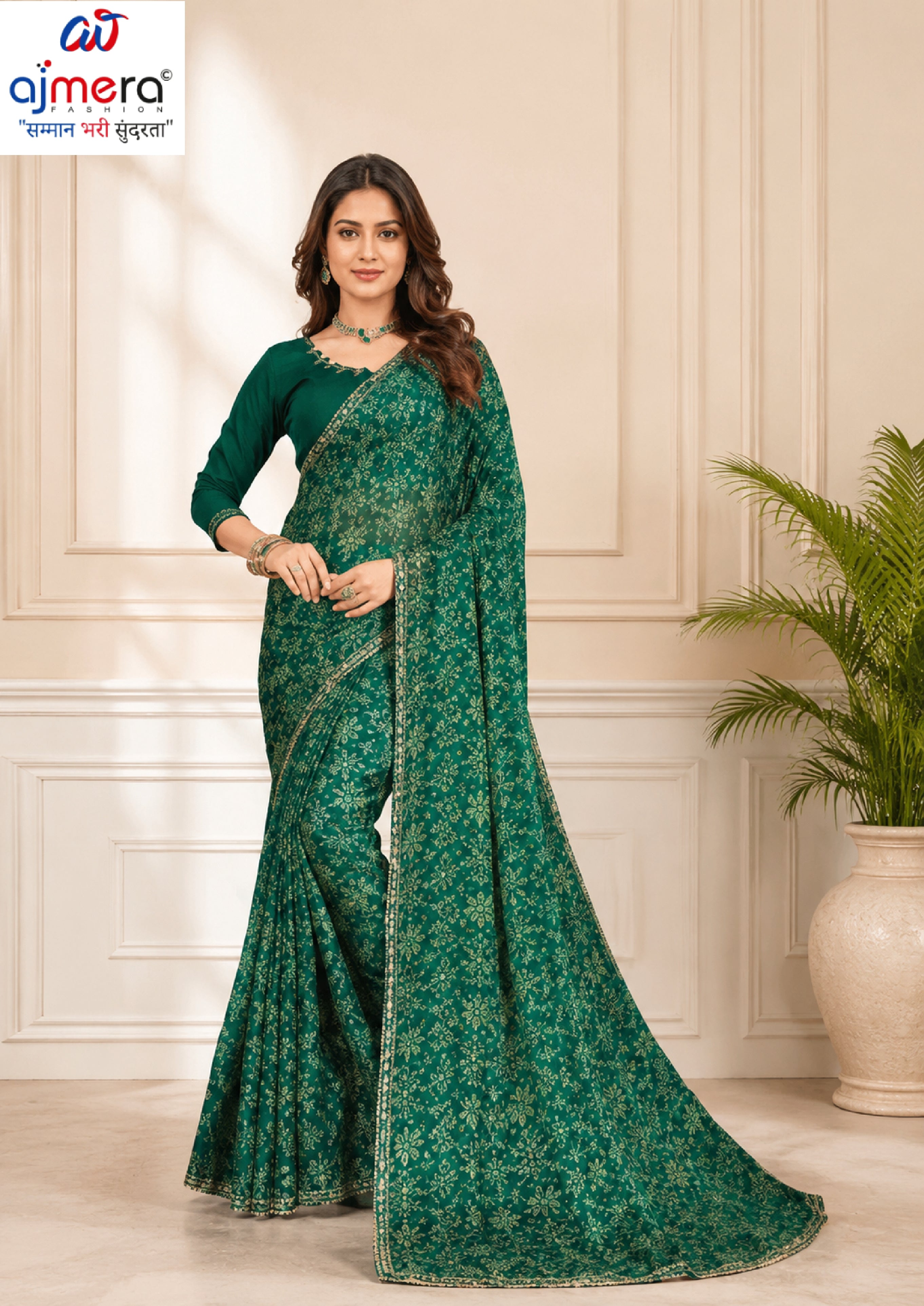 Stylish Printed Saree with Blouse Piece for Traditional Celebrations  | RDD-DISHA