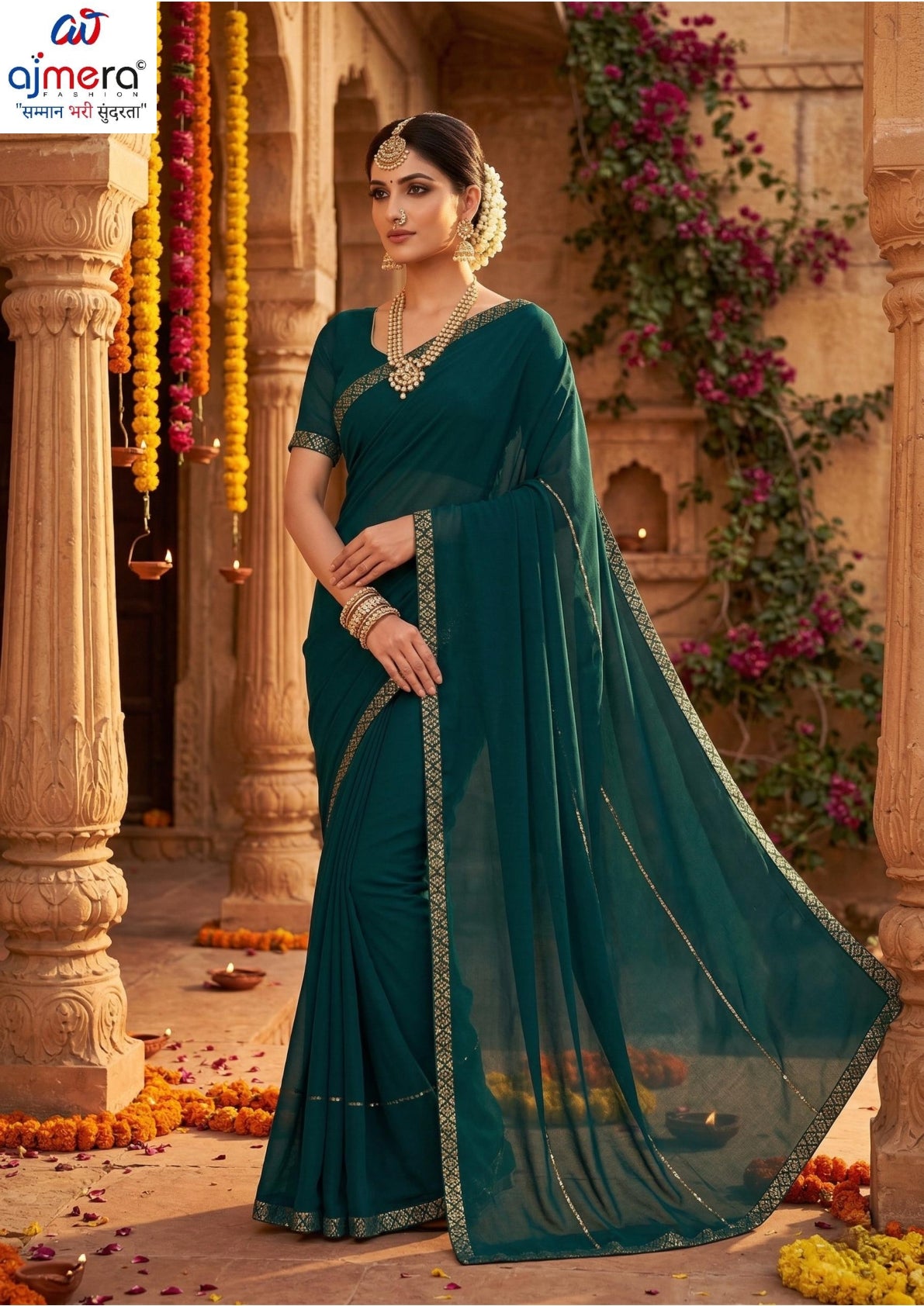 Factory Rate Dyed Matching Saree with Blouse Piece for Premium Ethnic and Traditional Wear | RAL-SHATAK