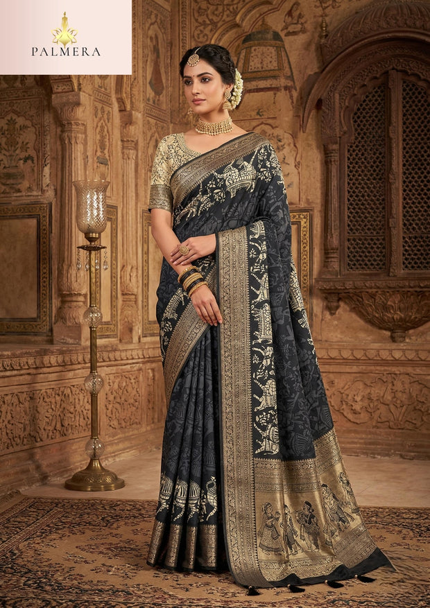 Adhira Viscose Dola Saree with Blouse for Premium Ethnic Occasion Wear | ALL-ADHIRA-260
