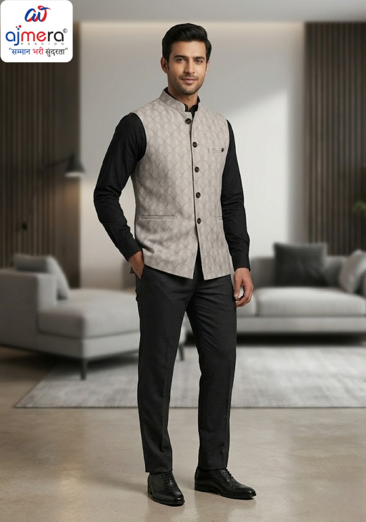 Designer Men's Waist Coat for Men | SNA-MWC12164