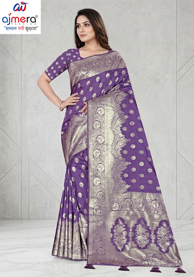 Graceful Jacquard Silk Saree with Blouse Piece for Timeless Ethnic Fashion | TUL-MATWALI SURAT SILK